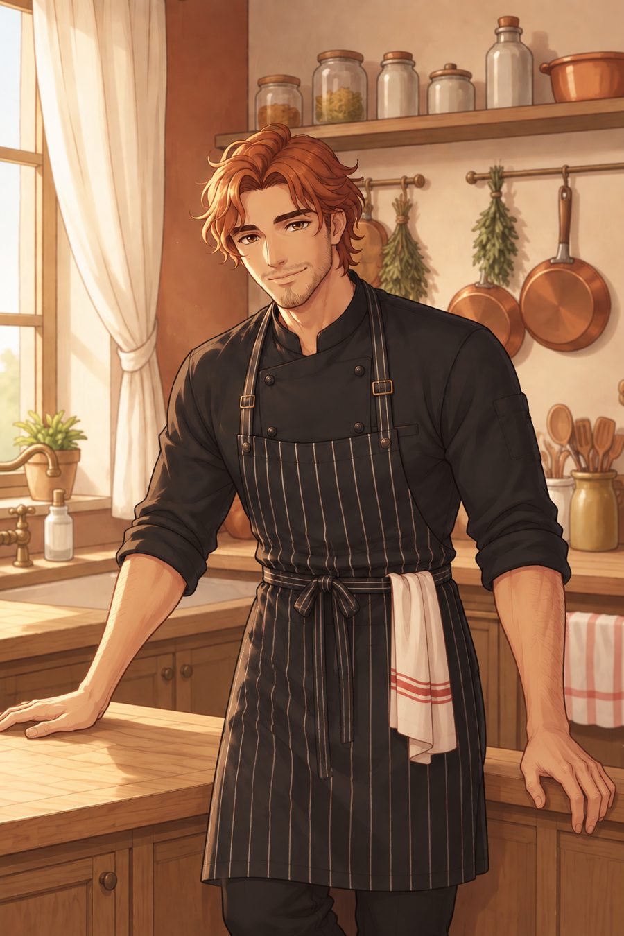 Chef Nico Moretti in his kitchen